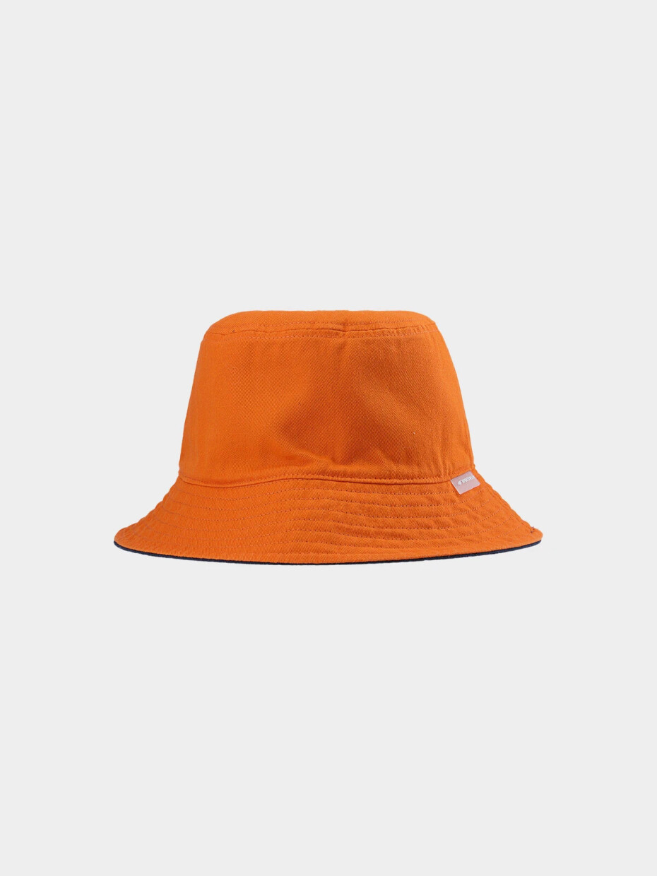 Pánský oboustranný bucket hat 4F - tmavě modrý/oranžový Velikost: M - main (1)