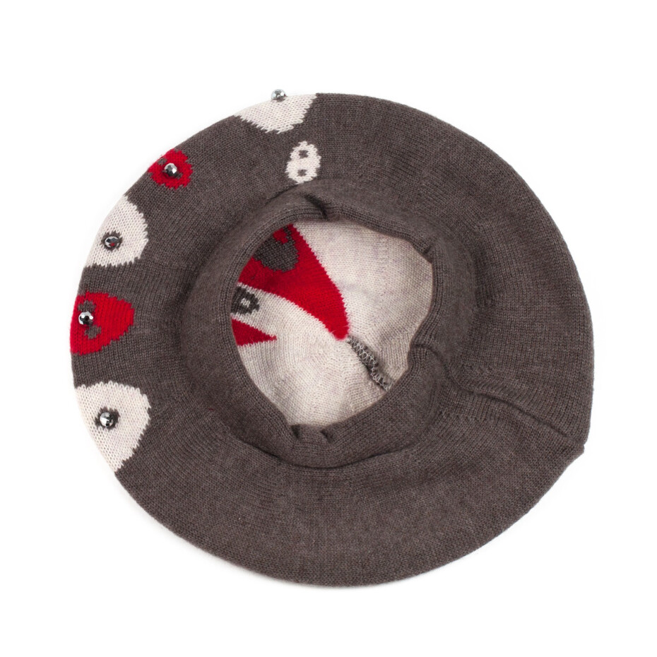 Art Of Polo Beret Cz13119 Tmavě béžová/červená UNI - main (0)