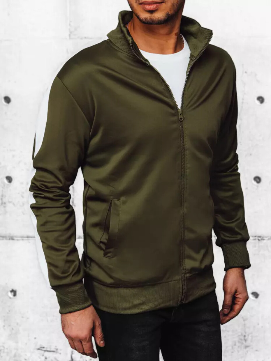 Zelená pánská mikina na zip Dstreet BX5561 L - main (3)