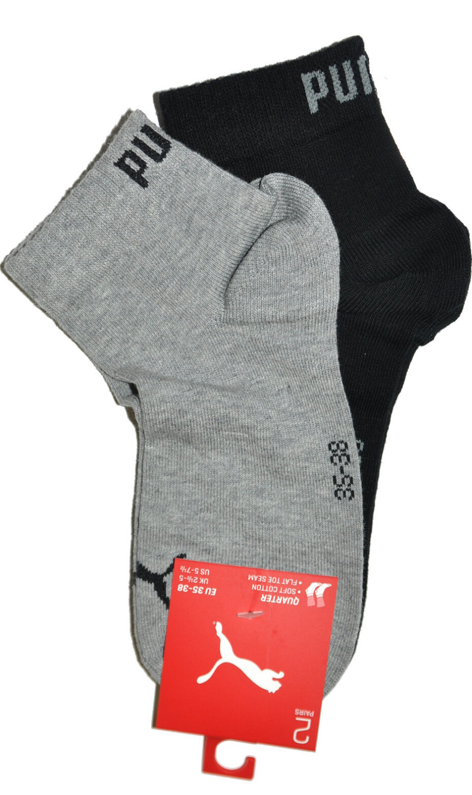 Unisex ponožky Puma 883295 Quarter A'2 35-46 černá 35-38 - main (2)
