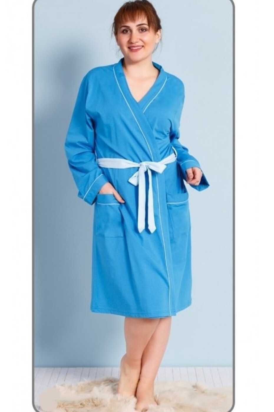 Dámský župan Marie / Mariana - Vienetta růžová-červená 4XL - main (2)