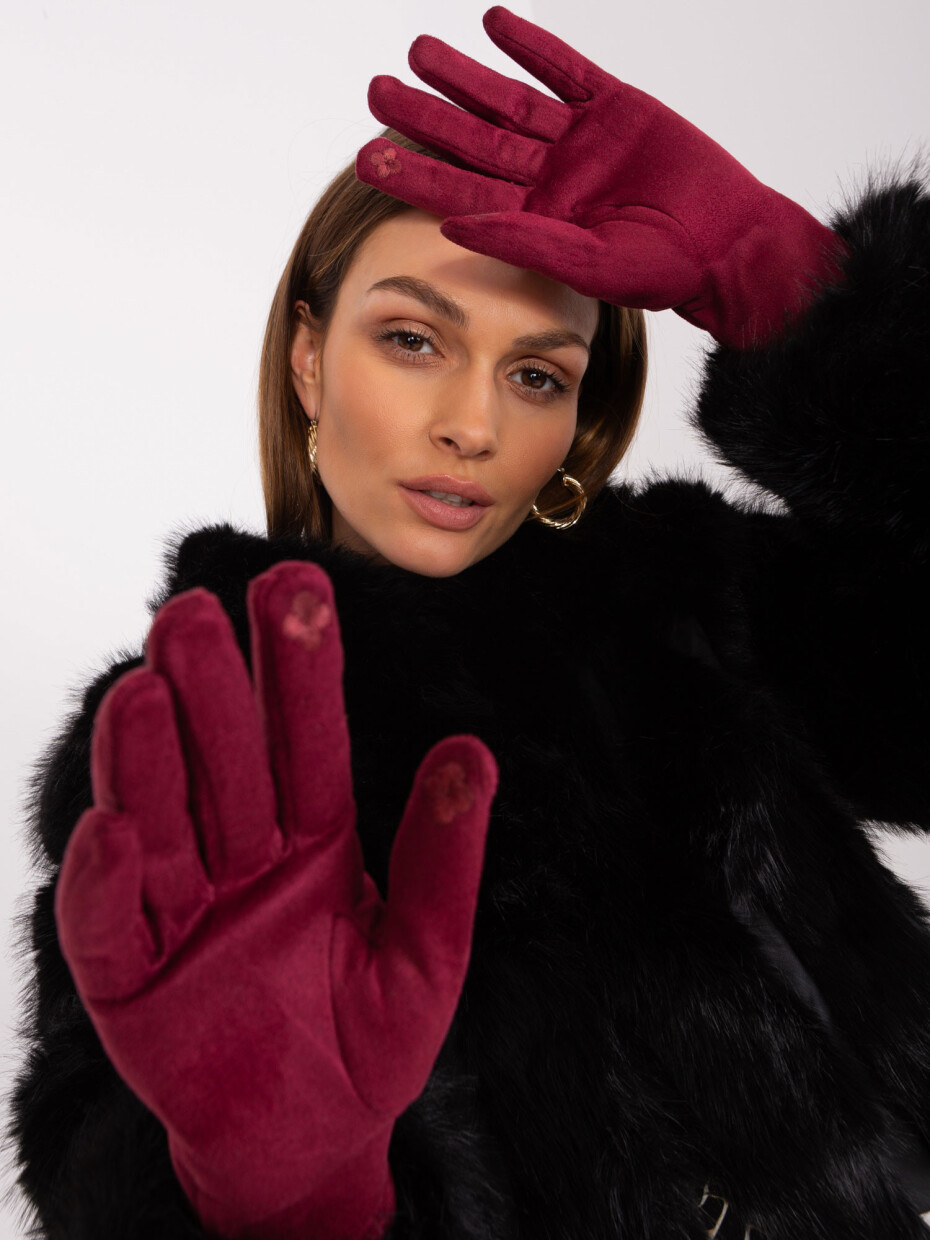 Vínové, elegantní dámské rukavice L / XL - main (3)