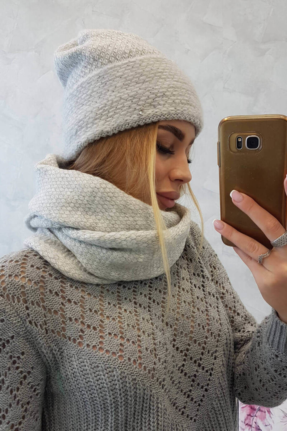 Dámská souprava s mohérem Pearl P101 světle šedá UNI - main (0)
