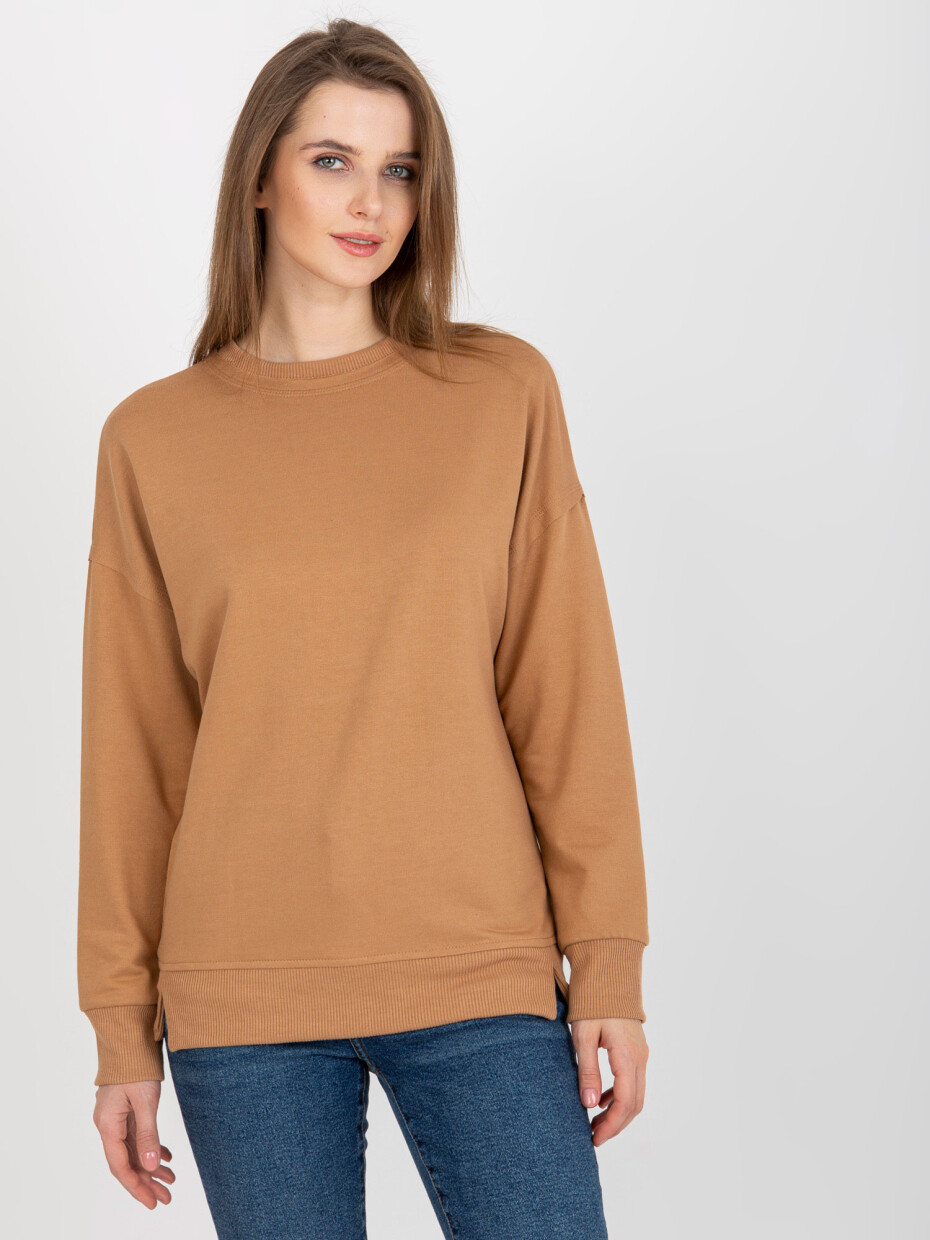 Camel basic mikina bez kapuce s kulatým výstřihem S - main (4)