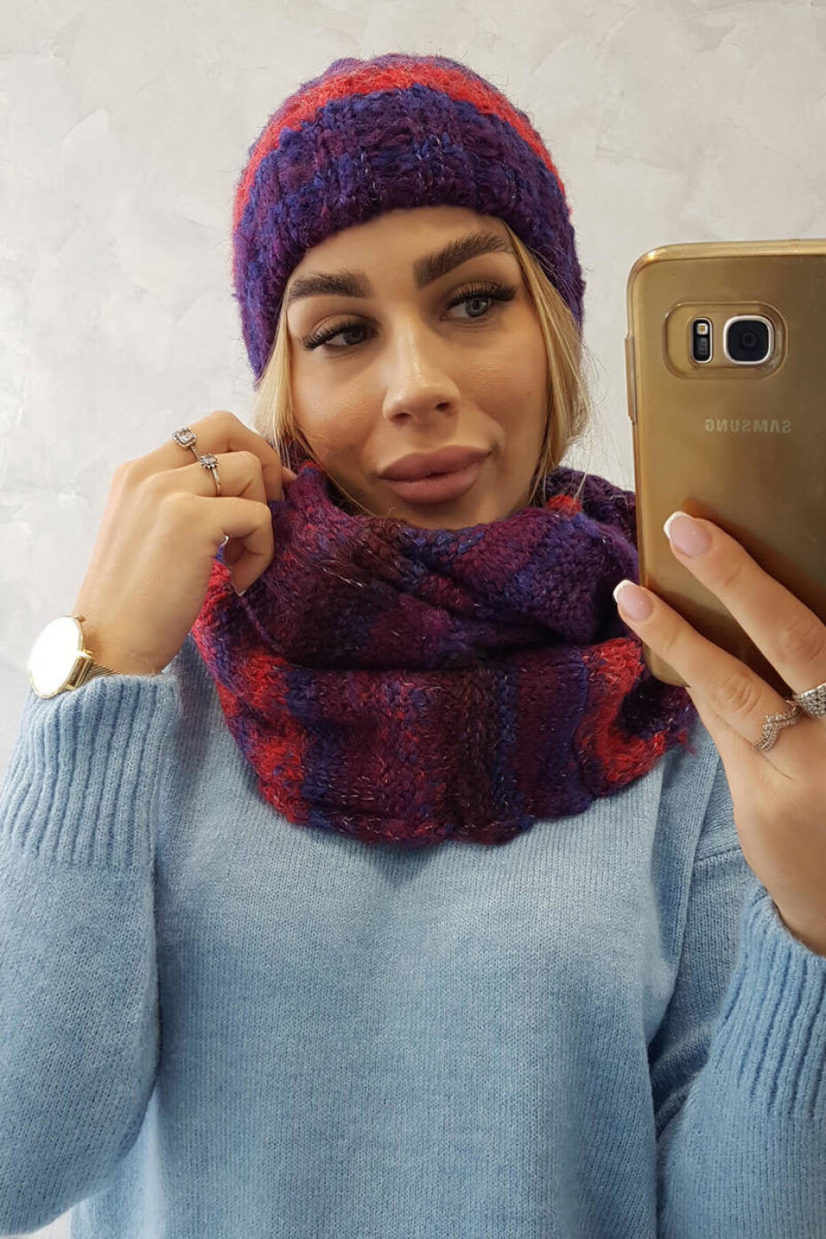 Dámský set Zuzanna K257 červená + chrpa UNI - main (1)