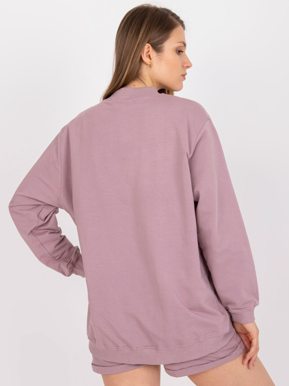 Základní oversize zaprášená růžová mikina L / XL - main (4)