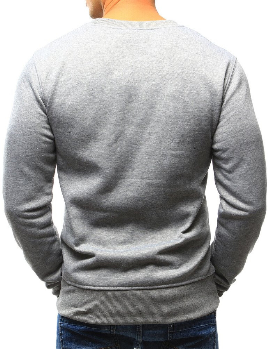 Šedá pánská mikina bez kapuce BX4822 XL - main (6)