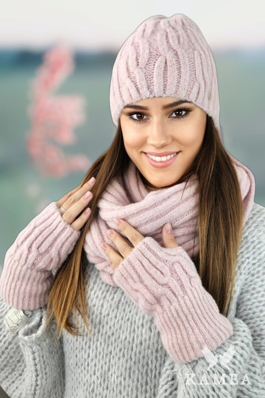 Rukavice Kamea K.22.958.09 Růžová OS - main (0)