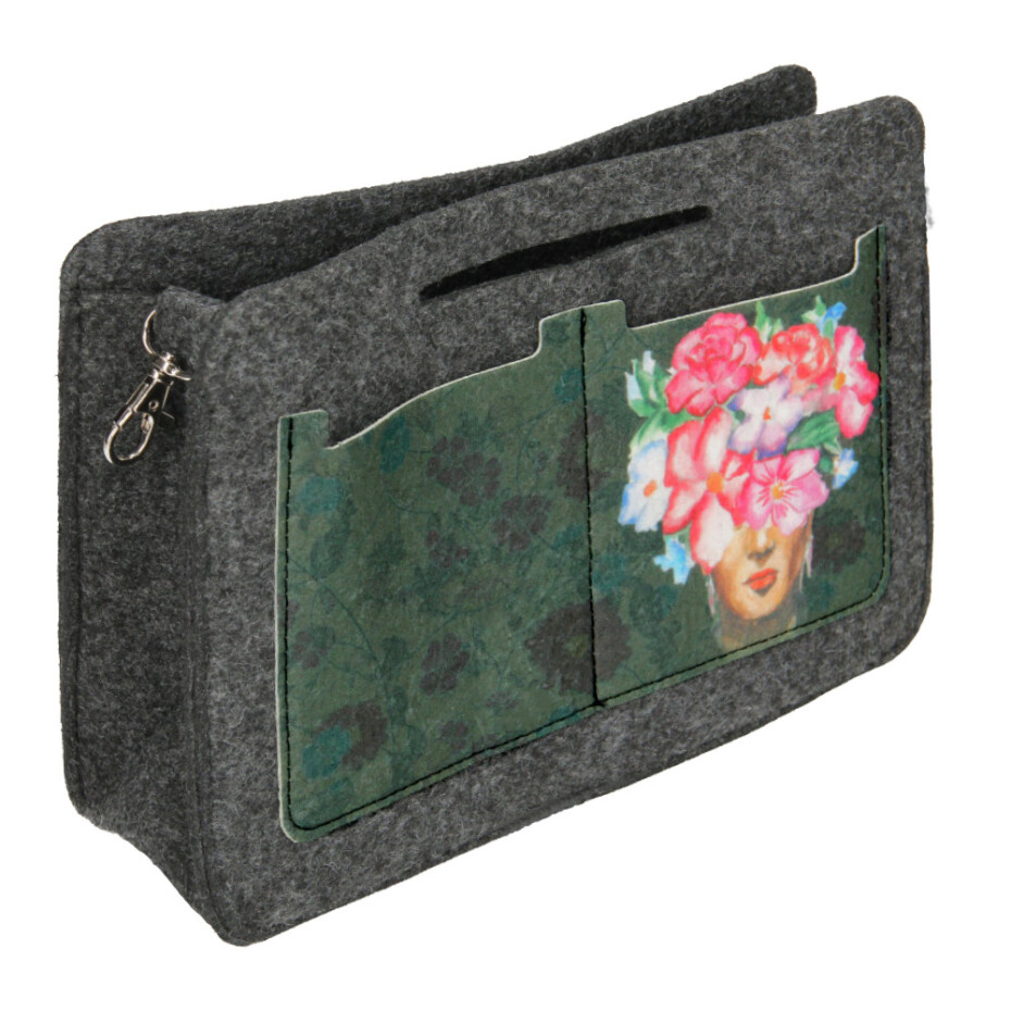 Bertoni Organizér do plstěné tašky Femina Green/Multicolour 26 cm x 18 cm x 8 cm - main (5)