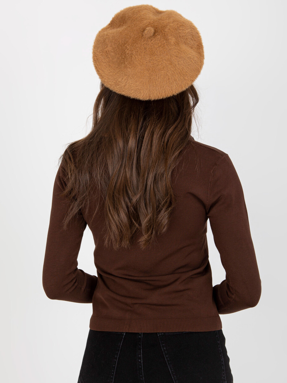 Dámská zimní čepice camel baret JEDNA VELIKOST - main (4)