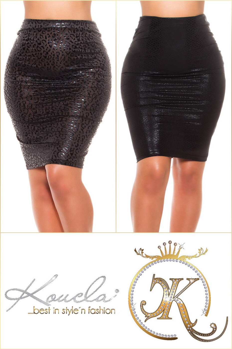 Oh La La!Sexy Koucla WetLook PencilSkirt withZiPP barva SNAKE velikost S - main (7)