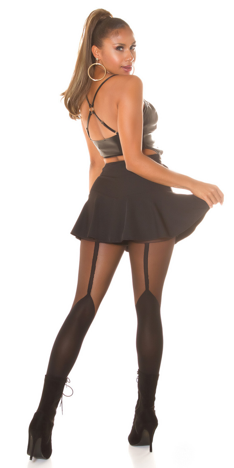 Dámské sexy punčocháče SH6416 černé - In-Stylefashion one size - main (13)