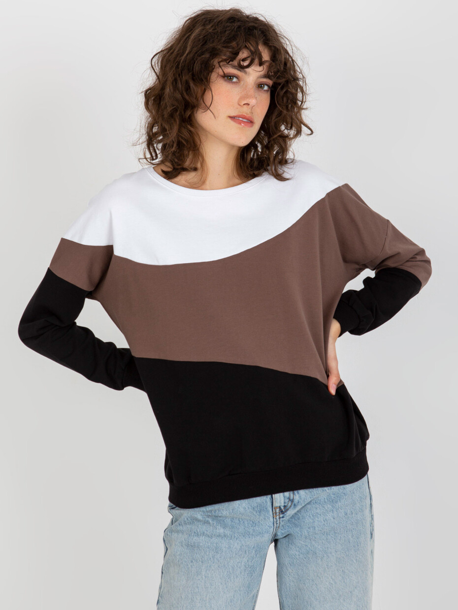 Dámská základní černo-bílá mikina s crewneck JEDNA VELIKOST - main (1)