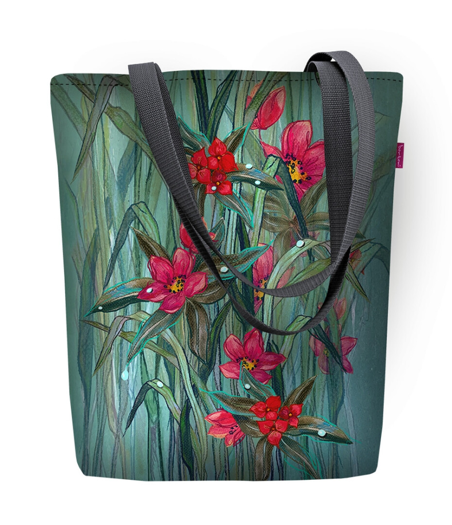 Bertoni Plátěná taška Sunny Fiori Green 29 cm x 40 cm x 36 cm x 8 cm - main (0)