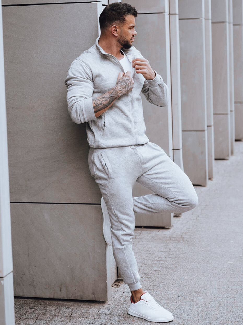 Šedá pánská mikina na zip Dstreet BX4109z XXL - main (1)