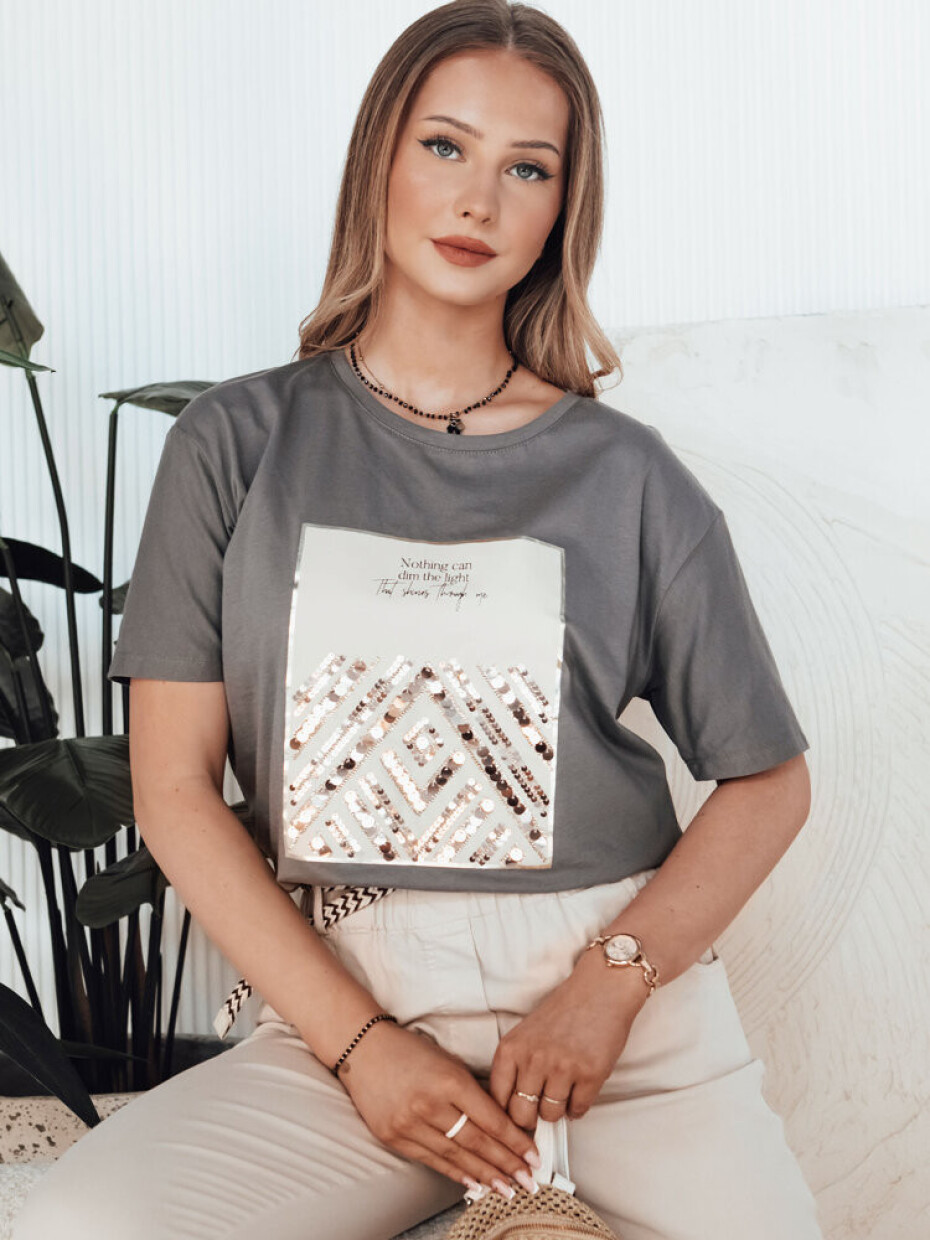 CENTIA dámské tričko hnědé Dstreet RY2612 L / XL - main (1)