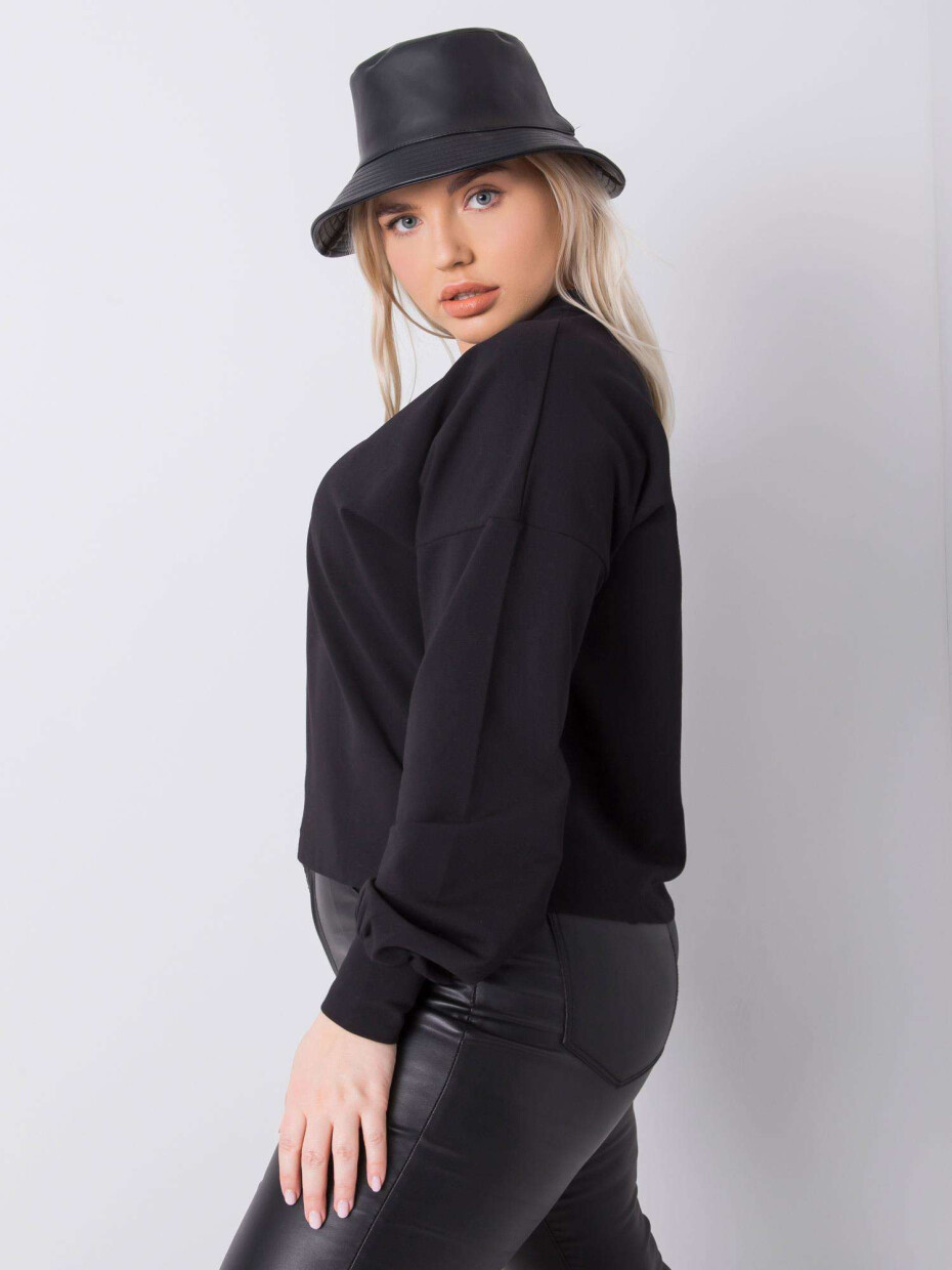Černá obyčejná oversize mikina XL - main (4)