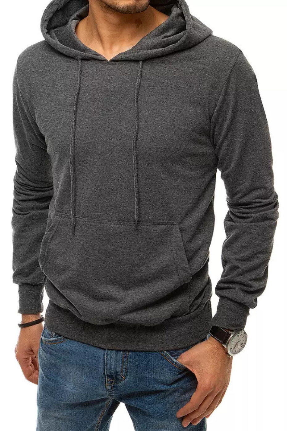 Tmavě šedá pánská mikina s kapucí BX4968 XXL - main (2)