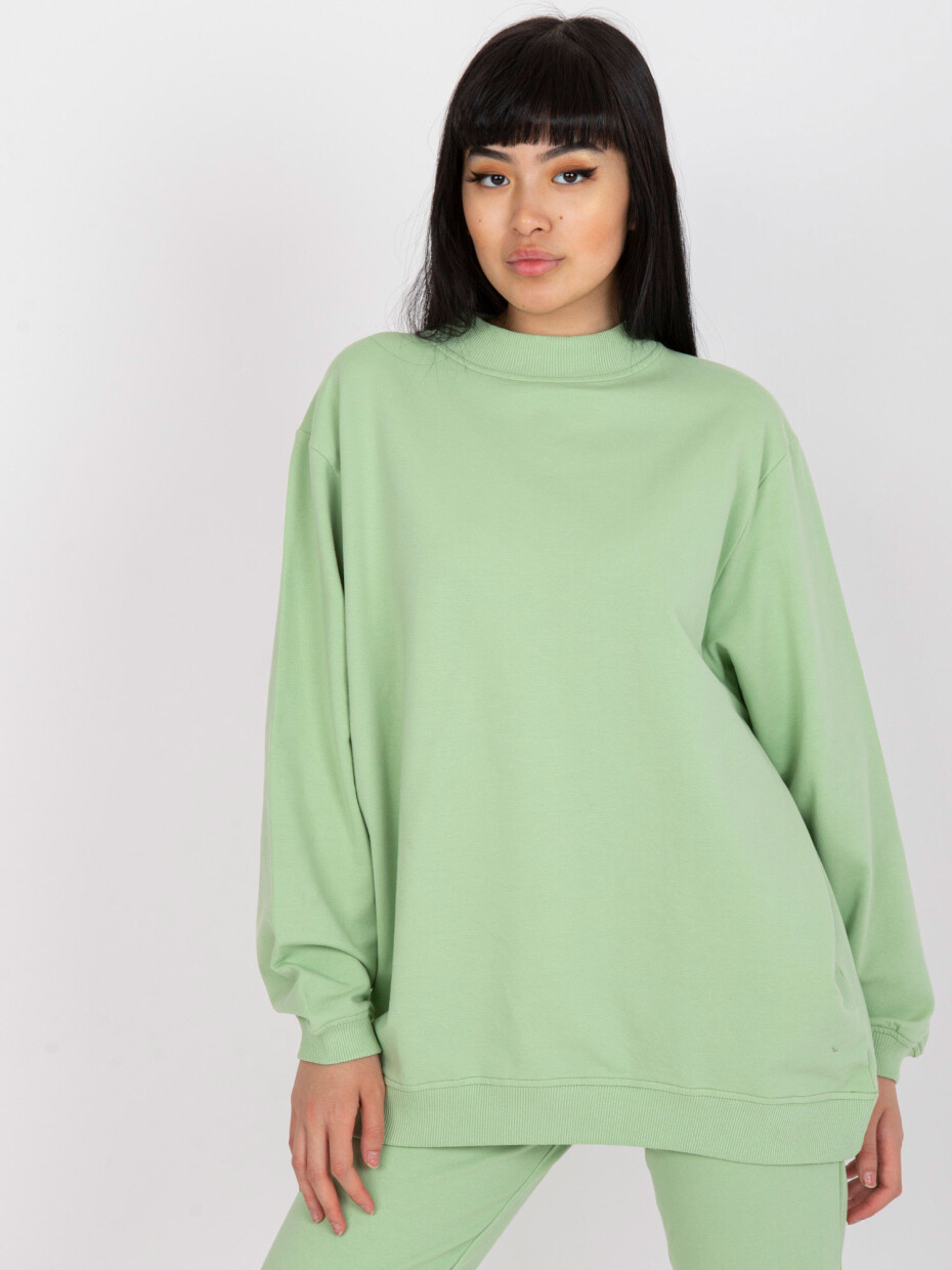 Nadměrná mikina z pistáciové bavlny L / XL - main (0)