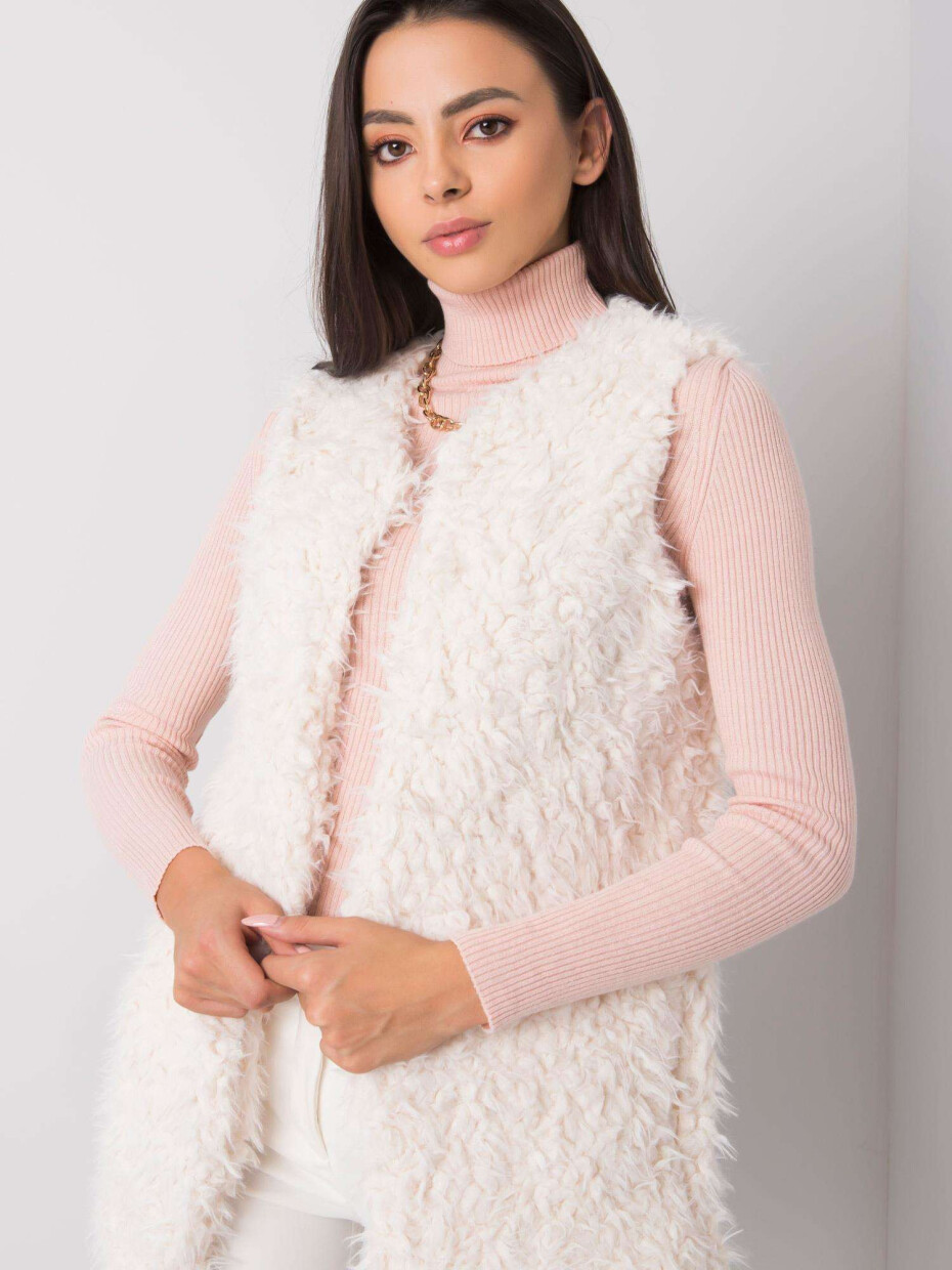 Ecru vesta z kožešiny Velikost: M/L - main (4)