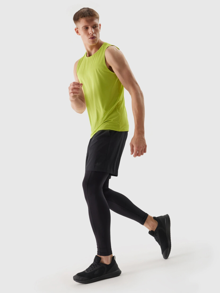 Pánský sportovní tank top regular z recyklovaných materiálů 4F - šťavnatý zelený Velikost: XXL - main (3)