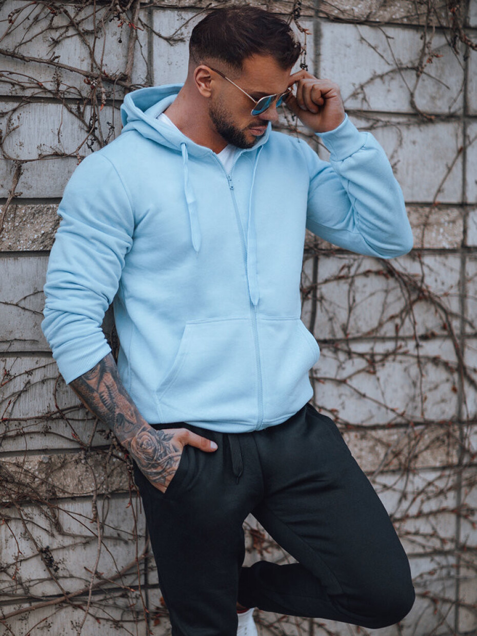 Pánská mikina s kapucí Sky Blue Dstreet BX4246z L - main (0)