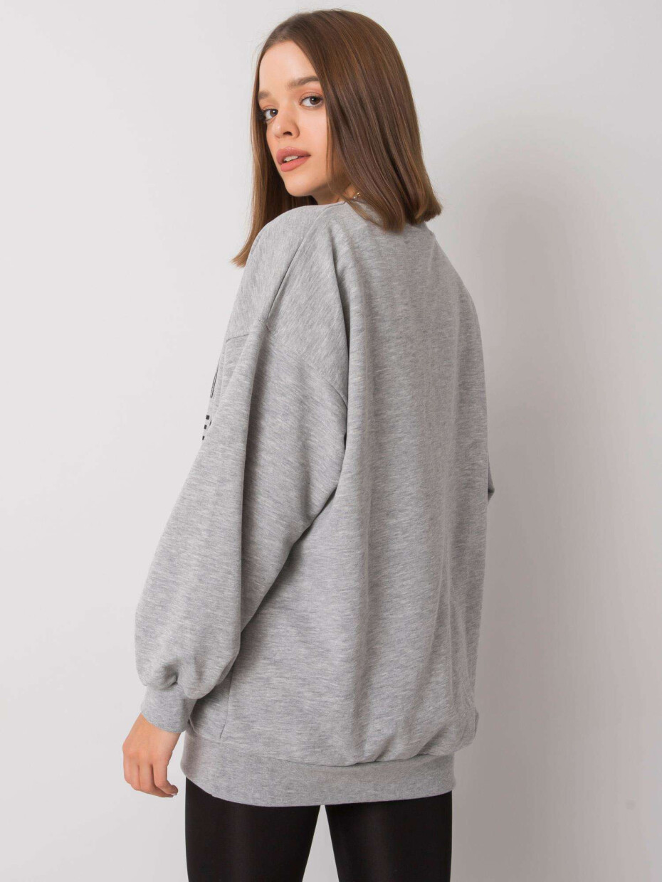 Šedá mikina s kapucí a nápisem L / XL - main (3)
