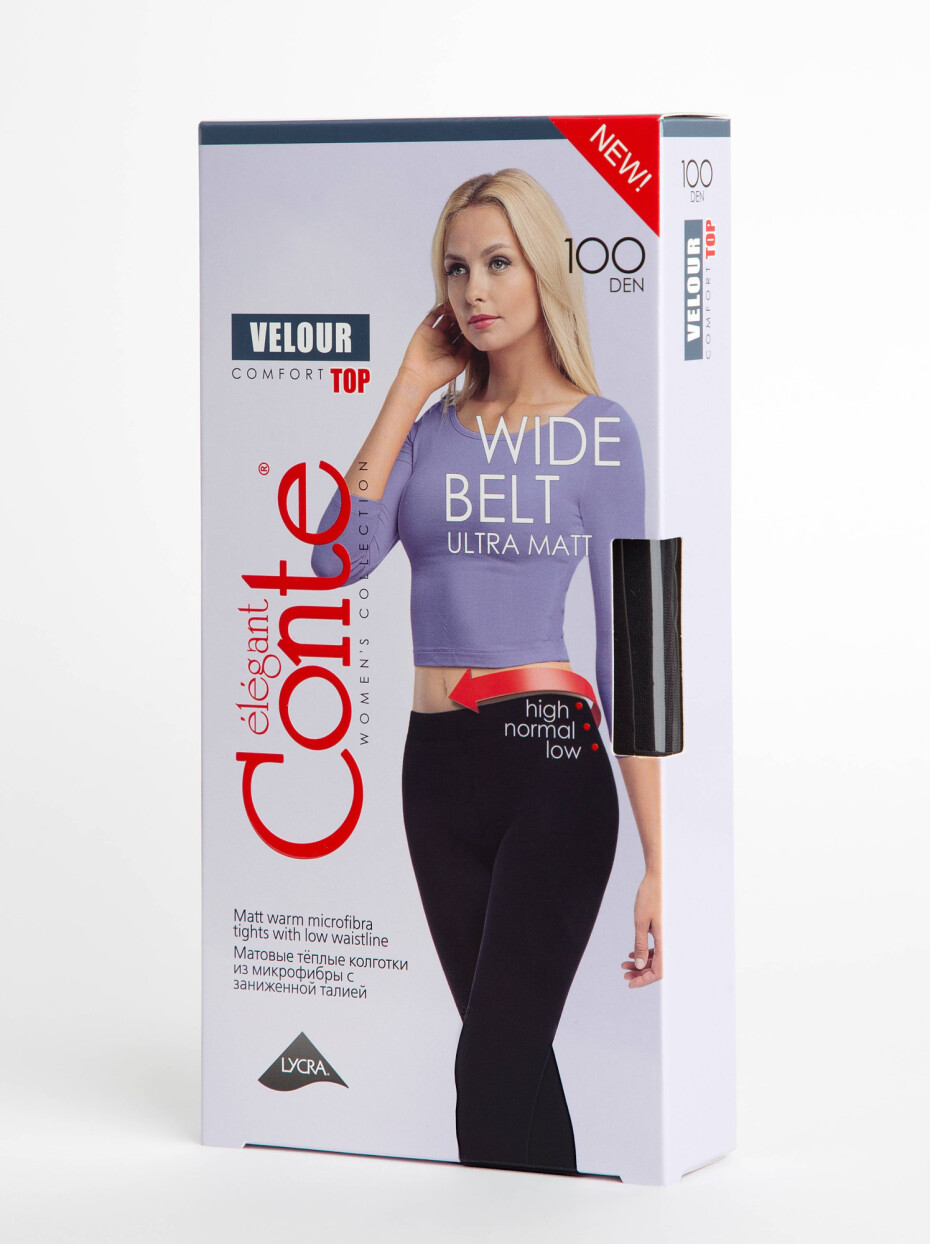 Dámské punčochové kalhoty Wild Belt 100 DEN antracitové - CONTE  M - main (2)
