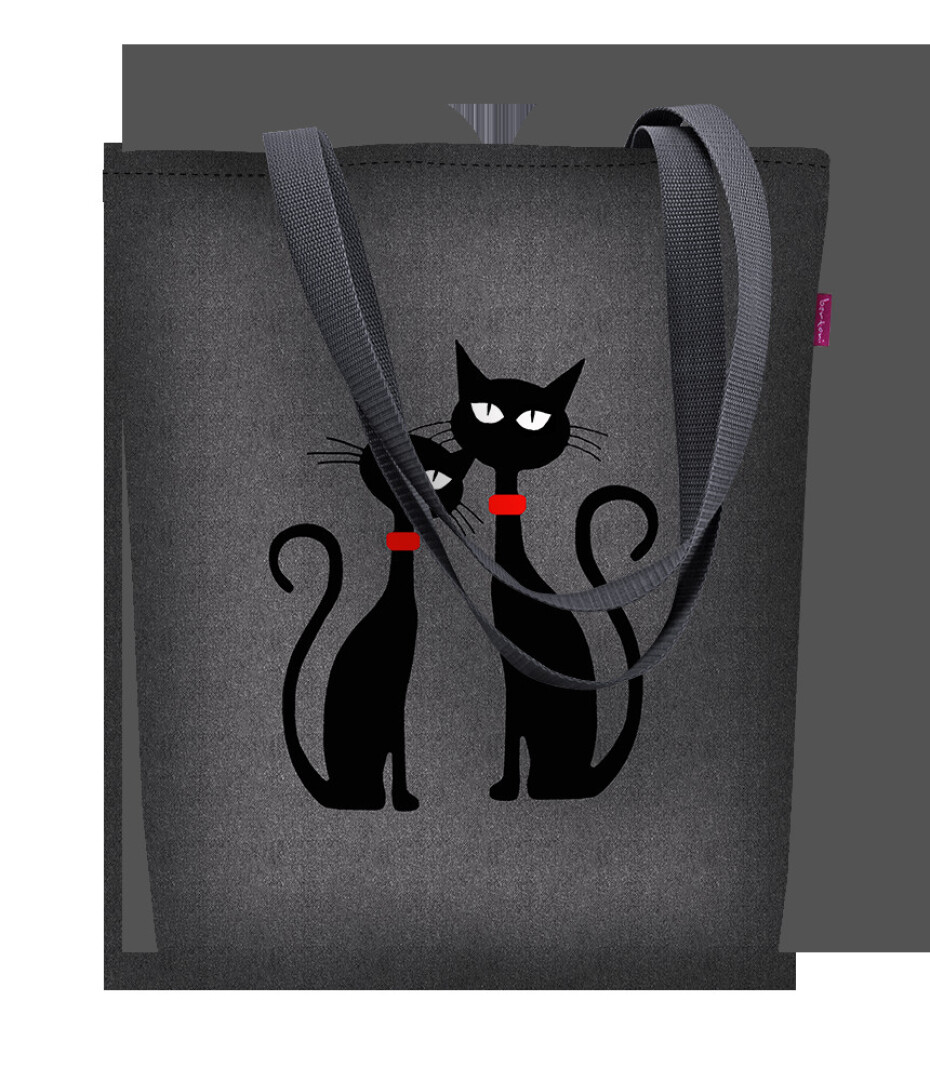 Bertoni Plátěná taška Sunny Czarne Koty Grey 29 cm x 40 cm x 36 cm x 8 cm - main (0)