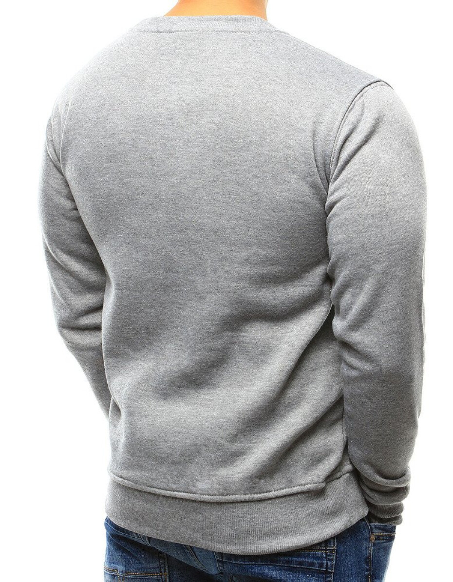 Pánská hladká šedá mikina BX3354 XXL - main (3)