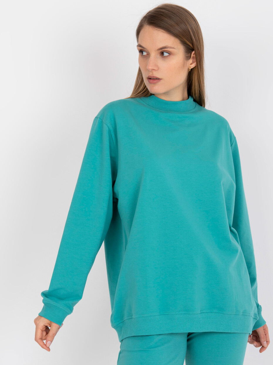 Základní zaprášená zelená oversized mikina S/M - main (5)