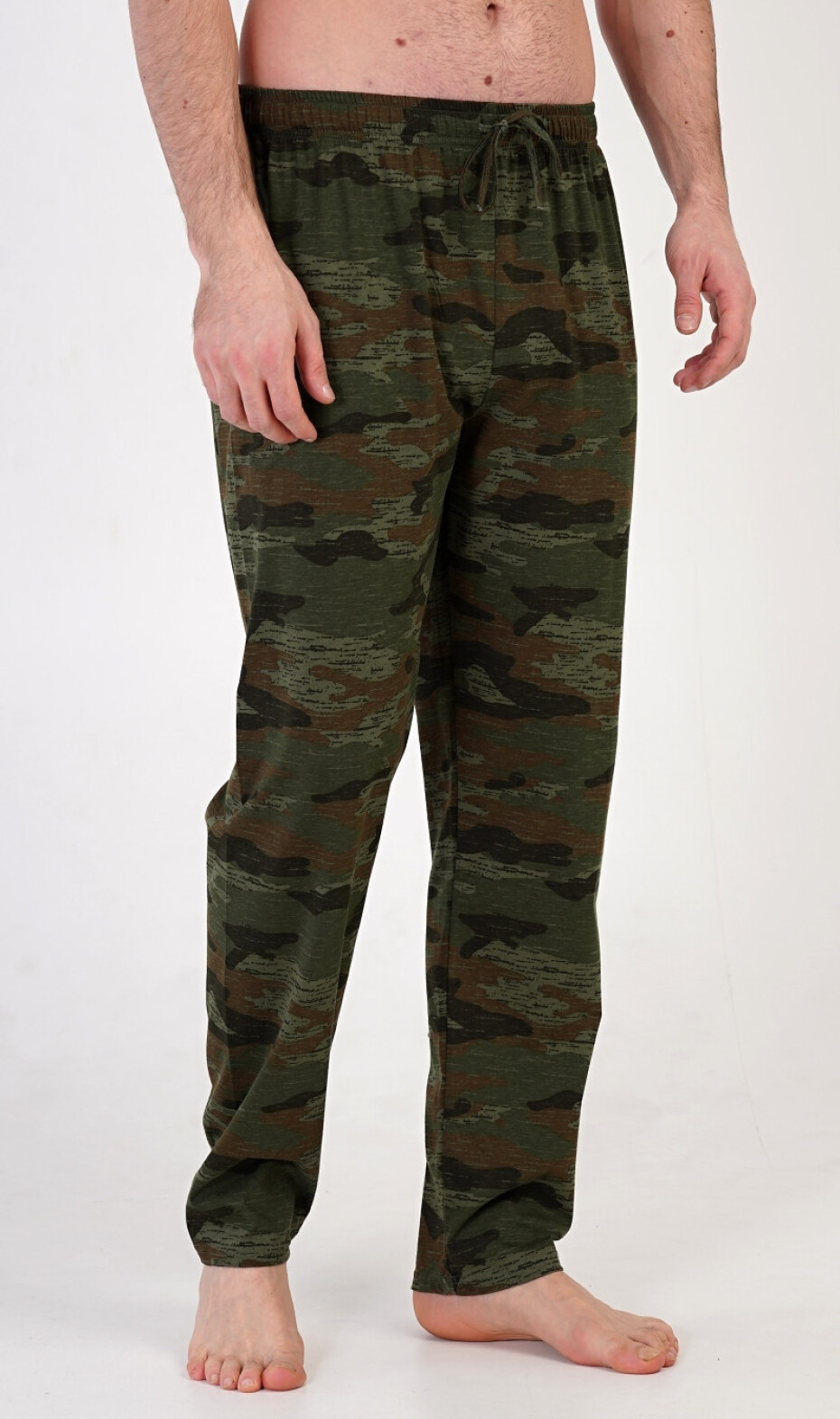 Pánské pyžamové kalhoty Army khaki M - main (0)