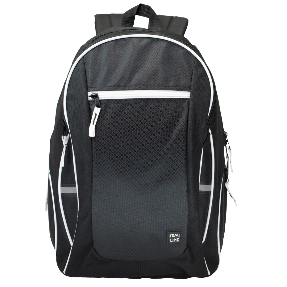 Batoh Semiline J4919-1 Black/White 43 cm x 32 cm x 20 cm - main (1)